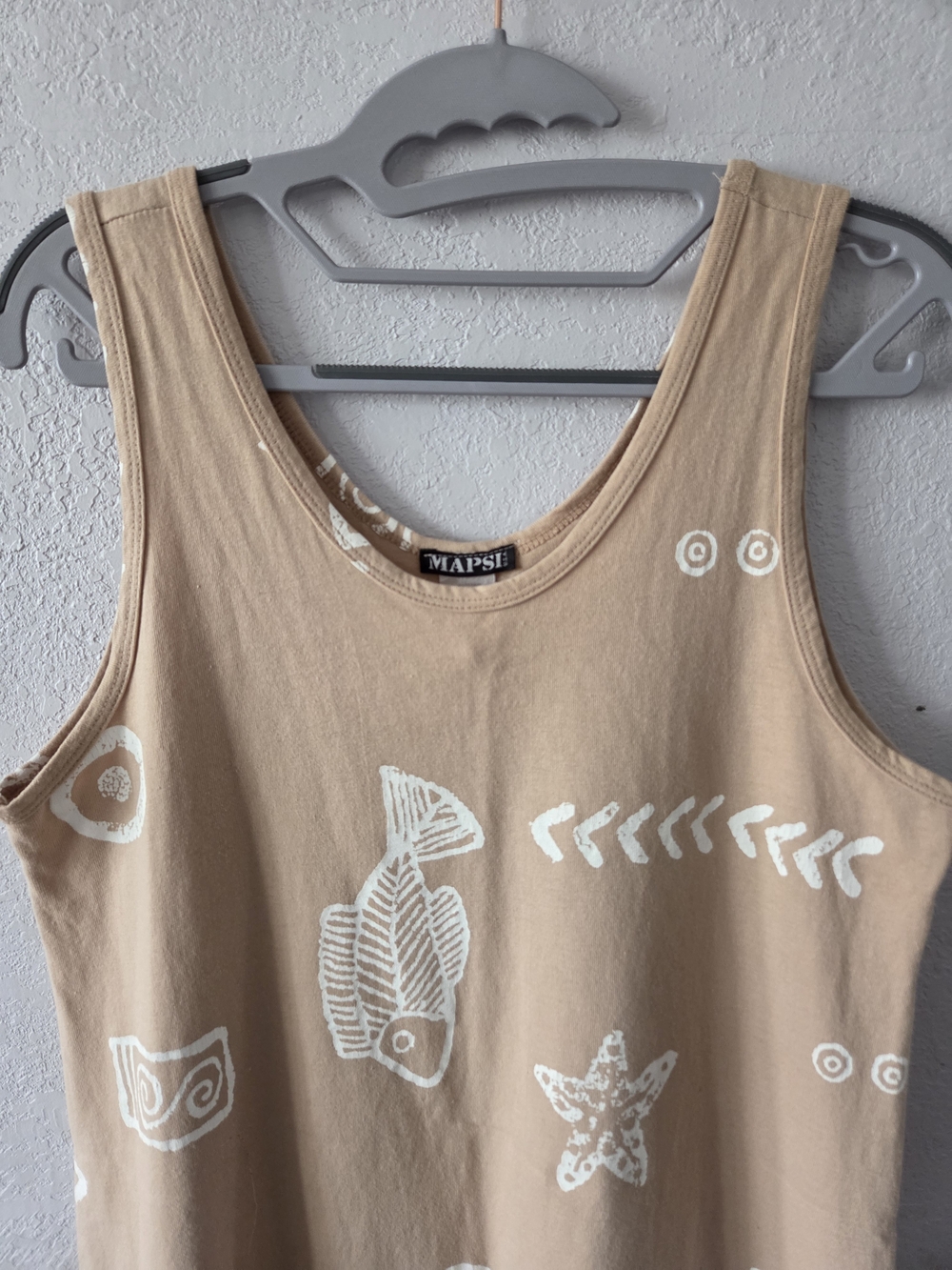 Vintage Beige Beach Vibes Dress - Picture 2 of 4